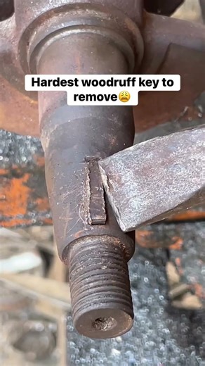 Hardest woodruff key to remove #bossawin #automobile #weldwheels #mechanicequipment #shortsviral