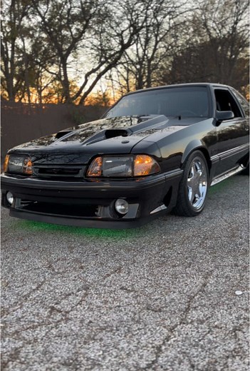 Custom AutoMeter Cluster and Underglow for Fox Body Mustang