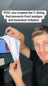 When designing the Y-String we wanted to make the most comfortable string underwear so we made the gusset wider to prevent slips/front wedges and put a Y-shape fabric design in the back to prevent and string chafing or irritation- the string only starts near your tailbone to keep that minimal line look. Plus, it’s made out of cotton with no annoying tag- ours is screen printed on. Let me know what you think and if you have any questions🙌 #womensunderwear #womensclothingshop #gstringproblems #gs