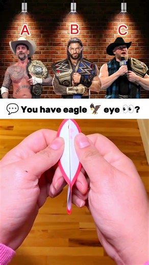 99% FAIL! Can You Spot the WWE Champion? 👀 Eagle Eye Challenge (A vs B vs C) 🔥 #shorts
