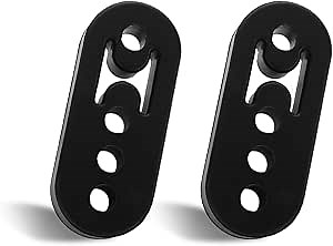 Exhaust Hanger Rubber, Car Muffler Shock Absorber Mount Hanger Bracket,High Density Tailpipe Isolator Damping Hanger (BLACK, 2 PCS)