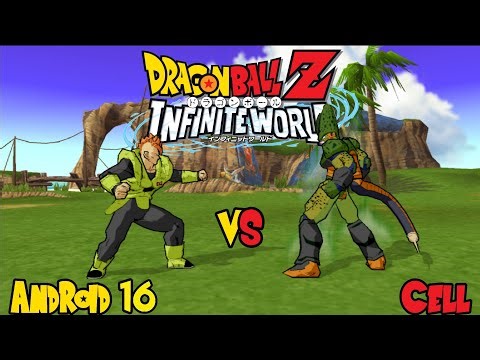Android 16 Vs. Cell (Semi-Perfect) (CPU Vs CPU) DBZ - INFINITE WORLD