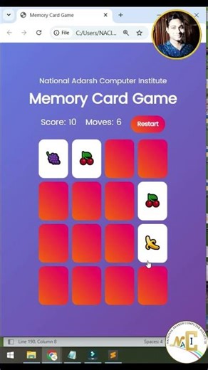 Build a Memory Card Game in JavaScript Flip Animation, Match Logic & Score Counter #tipsandtricks