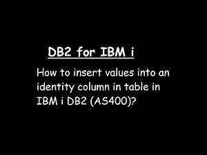 How to insert values into an identity column in table in IBM i DB2 (AS400)?