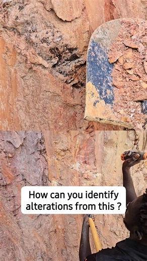 alteration refers to the chemical or mineralogical change that occurs in a rock when it comes into contact with hydrothermal fluids, weathering agents, or metamorphic processes. Simply : alteration changes the original minerals of a rock into new ones due to interaction with fluids, heat, or pressure. | NC Gideon