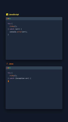 Error Handling - JavaScript vs Java