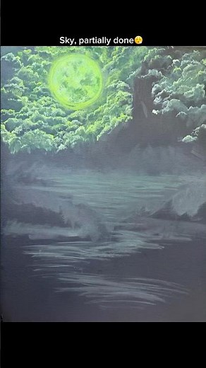 Black canvas painting🍂🌕