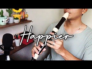 Happier (Olivia Rodrigo) Recorder Flute Cover with Easy Letter Notes and Lyrics | Alto Recorder