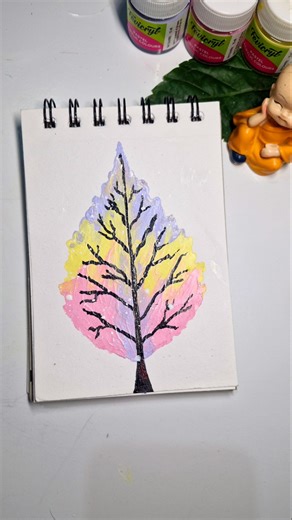 Easy Leaf Pattern Art 🌿 | Beginner Friendly✨️