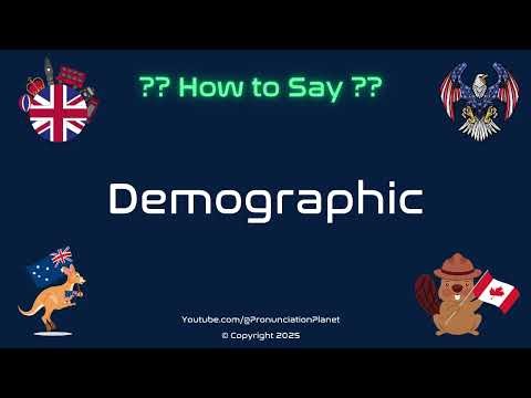 📊 🌍 How to Pronounce Demographic? (CORRECTLY) | Pronunciation Planet