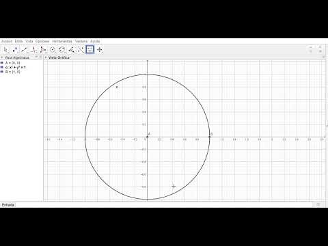 Construcción de un circulo unitario para medición de angulos.