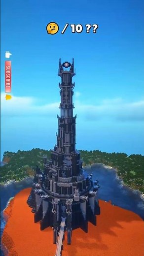🔥 Minecraft Timelapse: Building Sauron’s Tower in 30 seconds! | Lord of the Rings Build #shorts