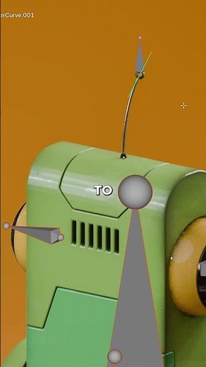 How you can hook a curve to a bone in Blender #b3d #blender3d