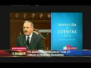 Presidente Medina: Incorporación de 110 mil 273 familias al programa solidaridad