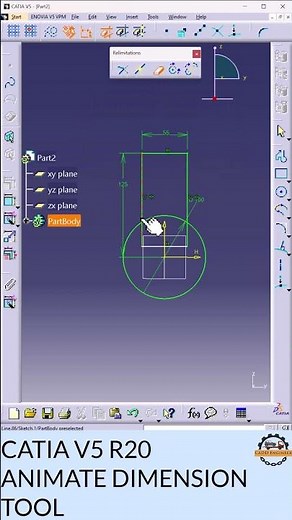 Animate Dimensions in CATIA V5 R20 | Quick Tutorial for Engineers #AnimateDimensions #CATIATutorial