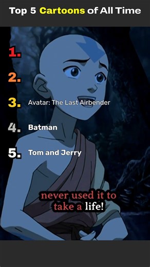 Top 5 Best Cartoons of All Time 📺🎨 #cartoons #top5 #viralvideo #ranking #funny
