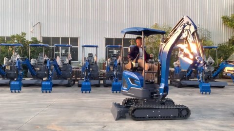 Preparing a Compact Excavator for Shipment