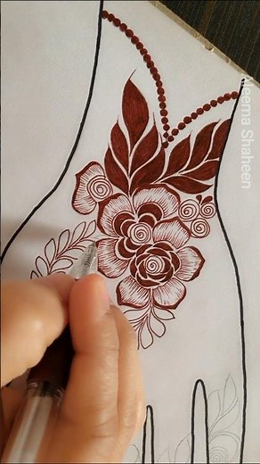 how to practice mehendi design on paper step by step #arabicmehndi ‪@HENNAART‬