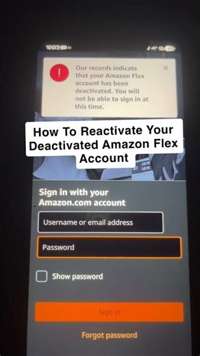 How To Reactivate Your Deactivated Amazon Flex Account #reactivate #deactivate