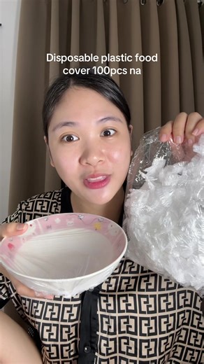 100pcs Disposable Plastic Food Covers for Freshness