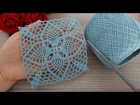 Easy & Charming Blue Crochet Square | Beginner Tutorial