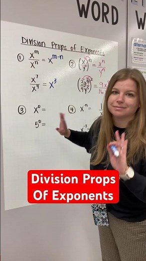 Division properties of exponents! #iteachalgebra #exponents #math #algebra
