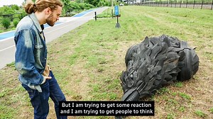 Sculptor Gerald Beaulieu said his sculpture of a five-metre-long dead crow that's in Ottawa for the next year comments on our relationship to nature. http://cbc.ca/1.6891958 | CBC Ottawa
