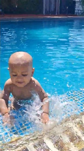 Little moments, lifetime memories, Dad and baby pool time. #dadandson #beachresort #kannur