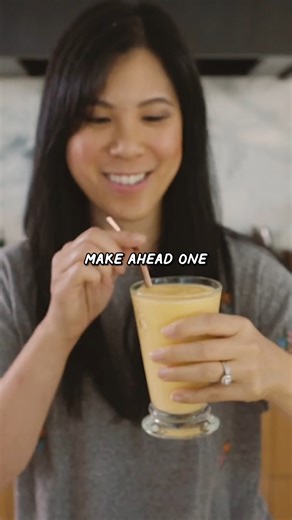 Healthy breakfast idea with yogurt that only takes 2 minutes to make! The delcious and refreshing Mango Lassi. 🥭 | Honeysuckle