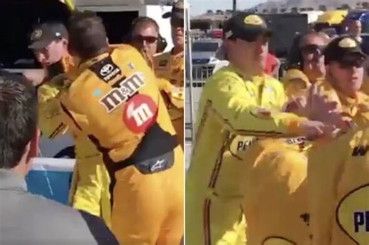 Kyle Busch and Joey Logano traded blows in furious Vegas altercation