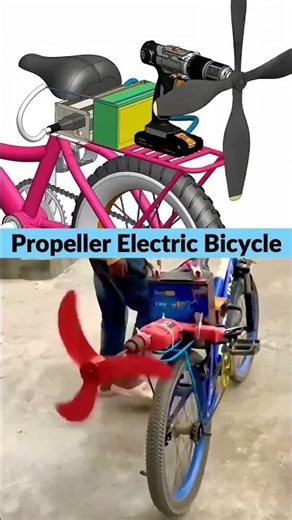 Propeller Electric Bicycle Explained! 🚴⚡ How It Works #shorts | Mechanical Encyclopedia