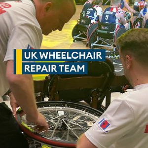 12K views · 176 reactions | 45 wheels ⚫16 axle wheelchairs 4 or 5 tyre changes Team UK’s Wheelchair Rugby team wouldn’t have been able to win a silver medal at the Invictus Games without the work of their wheelchair repair team   Watch here  | Forces News | Facebook