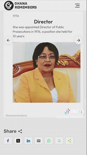 Before she became Speaker, Joyce Bamford-Addo shaped Ghana's legal system for decades. Did you know she started as an Assistant State Attorney in 1963 and rose to become Director of Public Prosecutions? Explore the early career of this legal pioneer and her journey to the highest levels of Ghanaian government. #ghanaremembers #sankofaspotlight #joycebamfordaddo #womeninlaw #womeninpolitics
