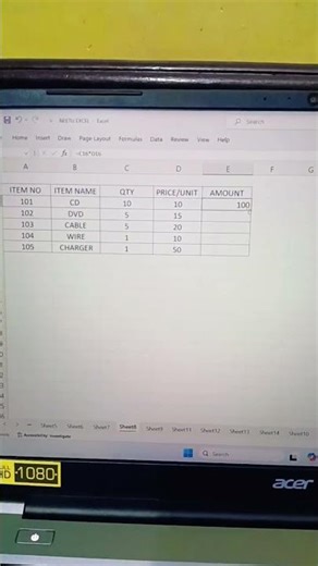 How to find amount in excel?#computer #excel #viral #formula1 #trendingtopic