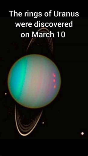 The rings of Uranus were discovered on March10, 1977 #uranus #planetaryastronomy #astromaterials#new
