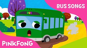 The Wheels on the Green Town Bus - Bus Songs - Car Songs - Pinkfong Songs for Children | Golden Learn Colors
