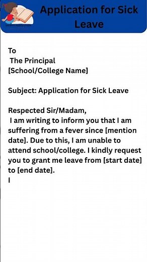 Application for Fever / Sick Leave | 02 Days Leave Application | Sick Leave Application Format