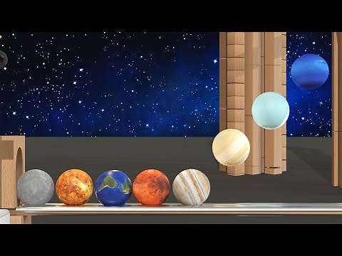 Compare planets size Marble Run Race Learn about the 8 planets in the solar system for kids