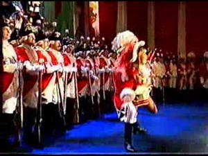 Karneval in Köln - Garde/ Mariechentanz der roten Funken -