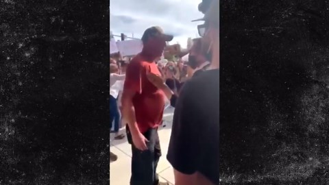 Anti-BLM Man Confronts 'Peaceful' Montana Protesters, Hit with Karma