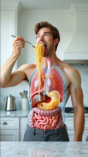 How Your Body Digests Noodles | 3D Human Digestive System Animation