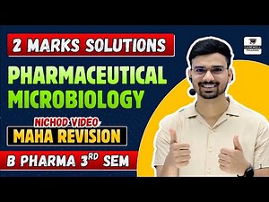 2 Marks – Solutions || Pharmaceutical Microbiology 3rd Semester Important Questions || Nichod Video