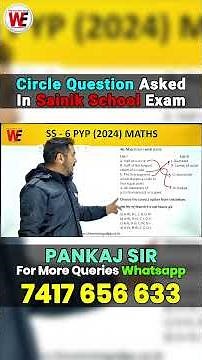 Circle Maths Previous Year Question Asked in Sainik School Exam | AISSEE 2026 Preparation