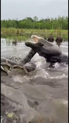 Burmese Python vs American Alligator | Raw Everglades Wildlife Confrontation