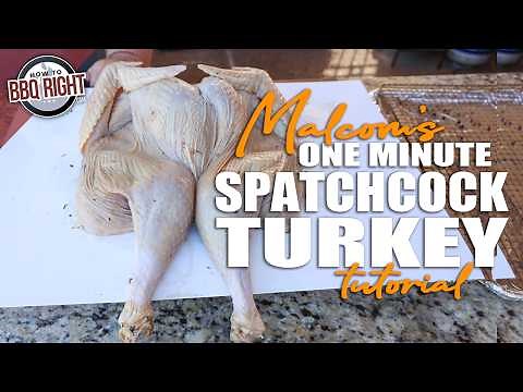 How to Spatchcock a Turkey - 1 Minute Example