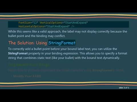 How to Add a Bullet Before a Label in Xamarin Forms Using MVVM