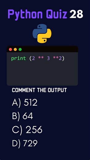Python MCQ Test Your Brain 🧠 28 #tech #python