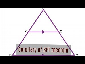 Corollary of Basic proportionality theorem(BPT) theorem