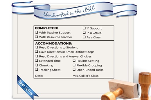 SPED Accommodations Checklist Teacher Stamp: Large Self-inking or Wood Handle - Etsy