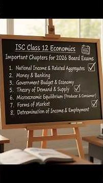 ISC CLASS 12 ECONOMICS IMPORTANT CHAPTERS FOR 2026 BOARD EXAMS #ISC #ECONOMICS
